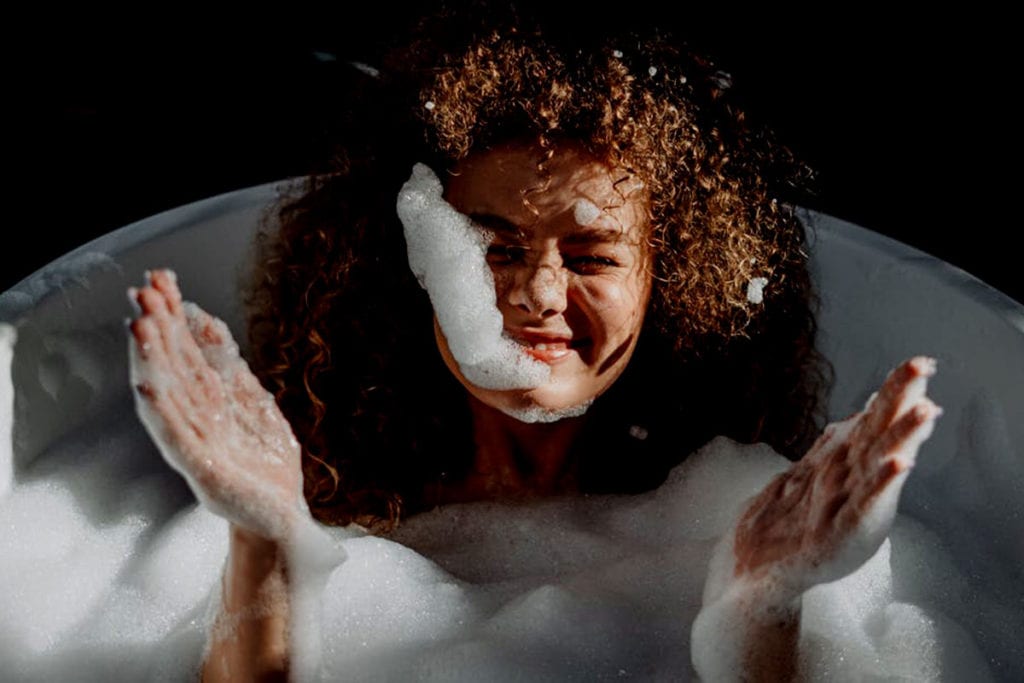 Why Branding Is Important: Woman in bubble bath