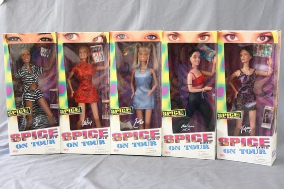 Spice girl dolls in the box